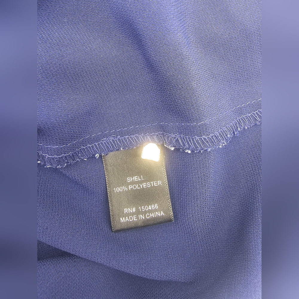 41 Hawthorn Metal Studded Women's Blouse Sleeveless Blue Size L - Picture 11 of 15